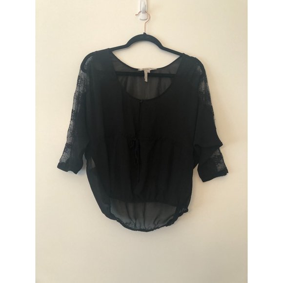 BCBGeneration Short Sleeve Blouse in Black Size XS - Picture 4 of 10